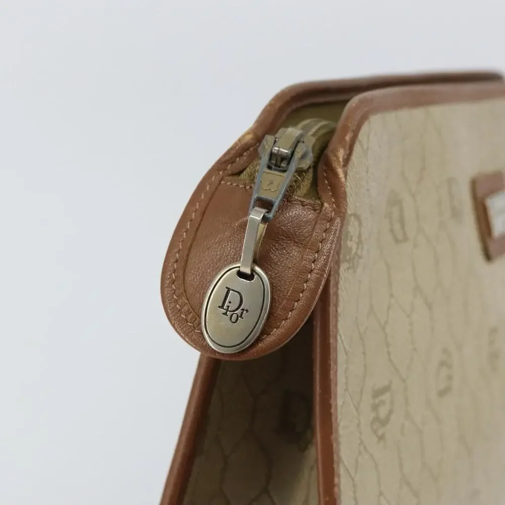 Dior Honeycomb Canvas Clutch Bag Beige